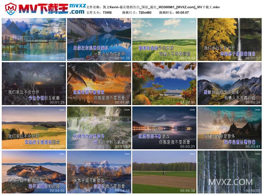 凯文Kevin-最长情的告白_国语_流行_MD300981